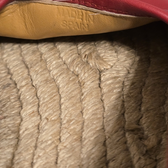 GUCCI Espadrilles Leather Slip-On, Size 35 In Red Authentic With Box - Picture 16 of 16